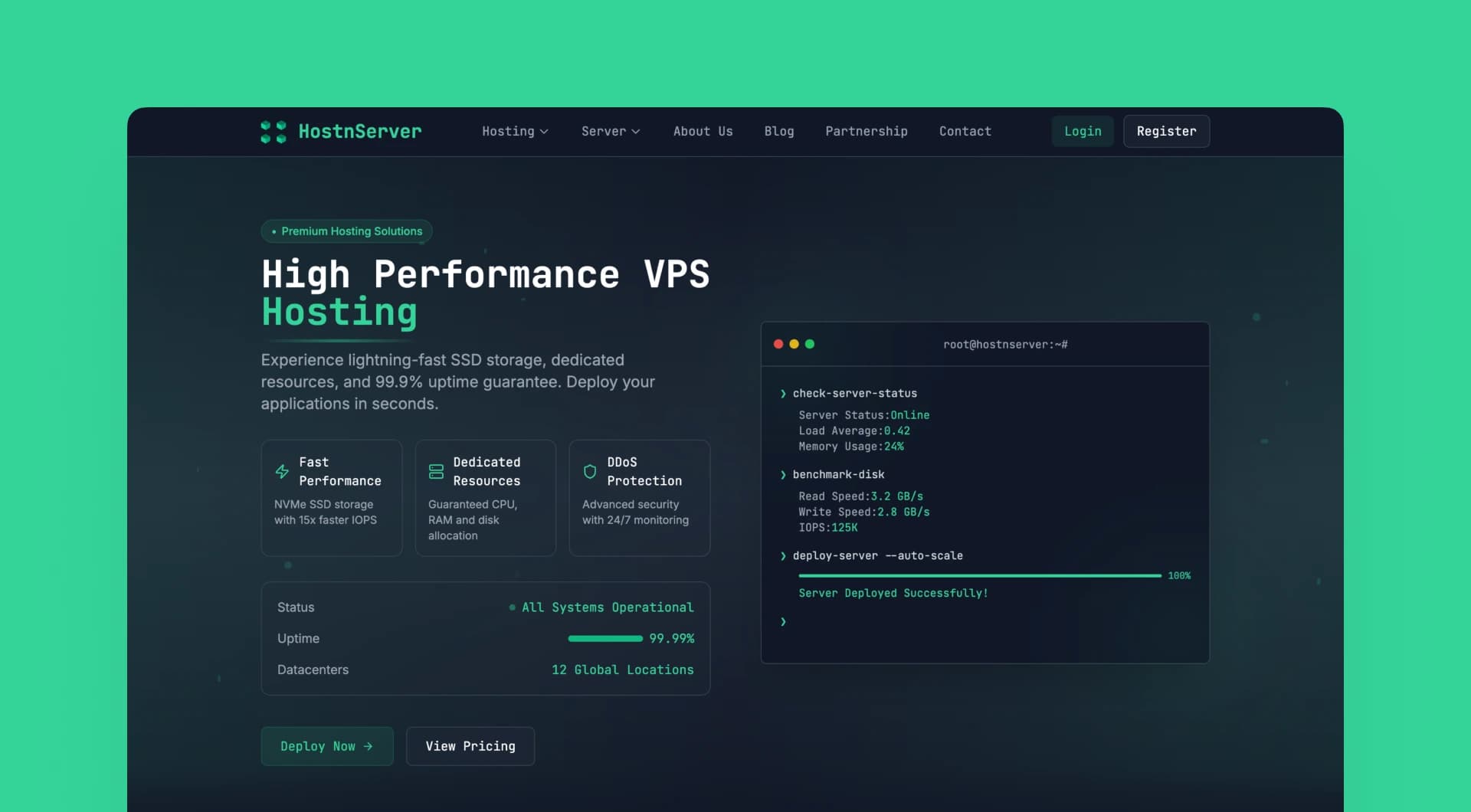 Hostnserver - Reliable Infrastructure, High Performance